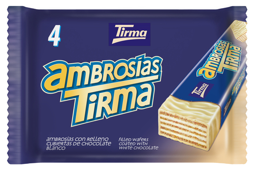 Ambrosía Tirma Bolsa 86g (4x21,5g) Cubiertas De Chocolate Blanco 4 Piezas