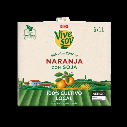 Caja De Vivesoy Naranja Y Soja 6x1 L