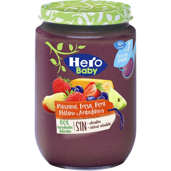 Hero Baby Plátano Manzana Pera Fresa Aránddanos 190 G