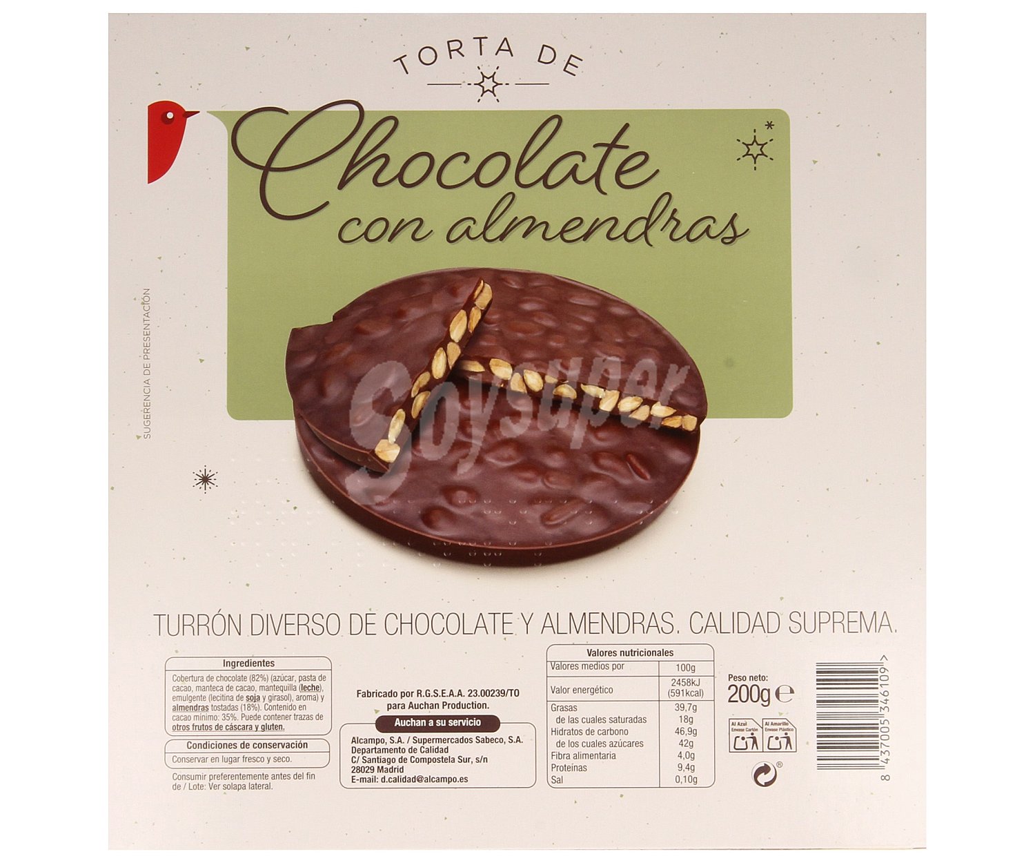 Torta De Chocolate Con Almendras