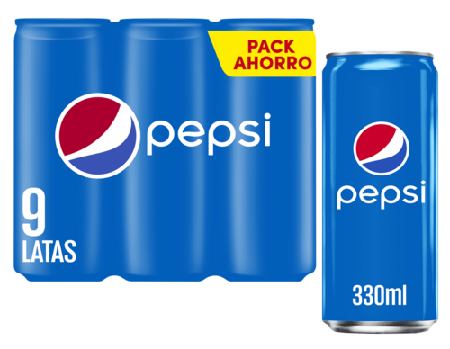 Pepsi Regular Refresco De Cola PET 330ml , Pack De 9 Unidades