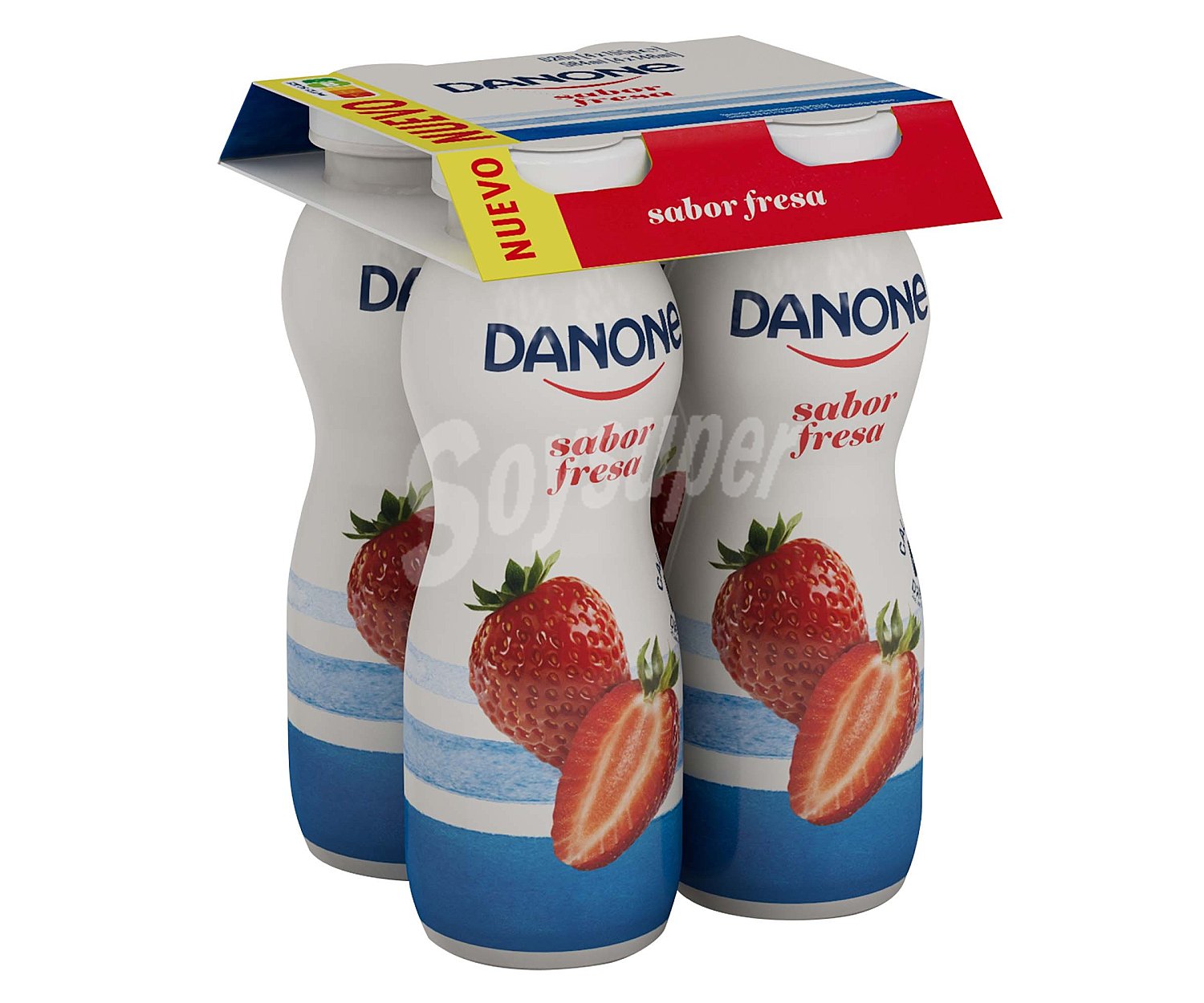 Danone Líquido Aroma Fresa 4x155g