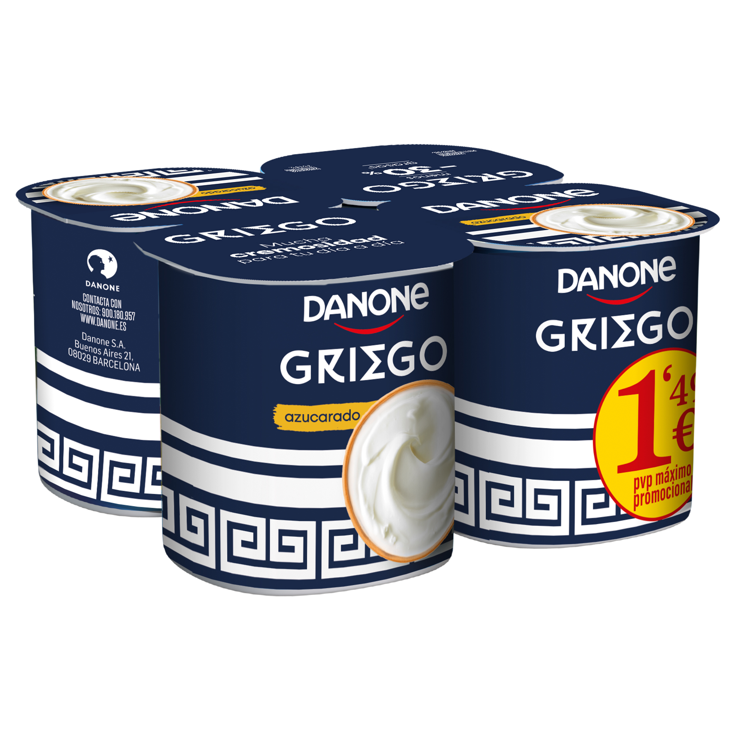 Danone Griego Nat Azuc 110g X4