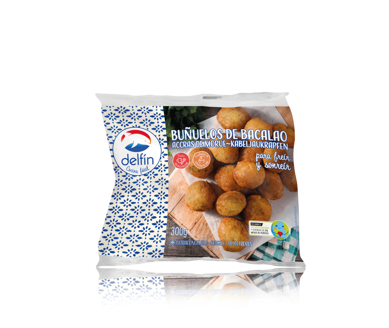 Buñuelos De Bacalao Ultracongelados 300g. Marca Delfín.