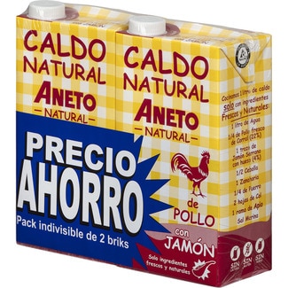 Pack 2L Caldo Pollo Con Jamón