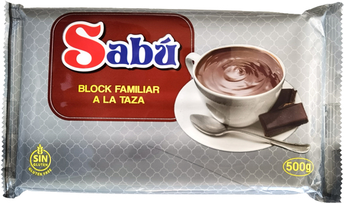 Chocolate A La Taza Block Plata Tableta Sabú 500g