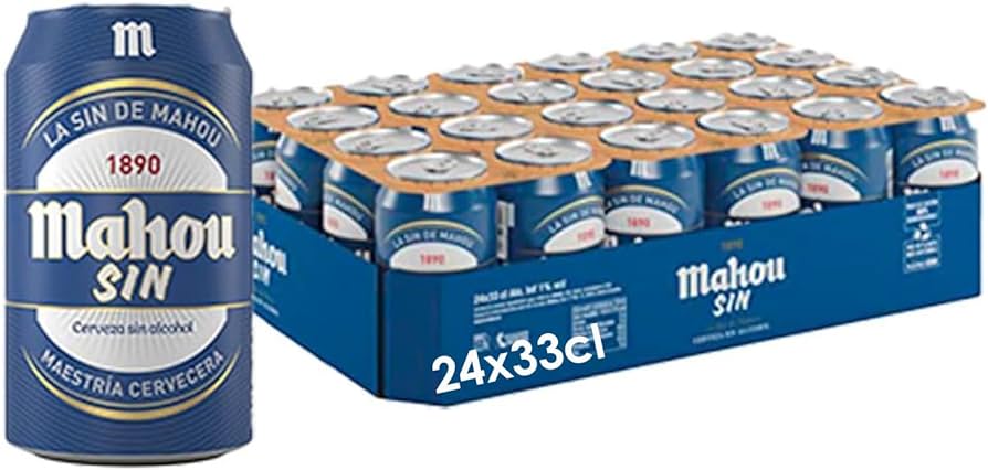 CAJA  X 24  LATA CERVEZA MAHOU SIN 1/3  RETR.
