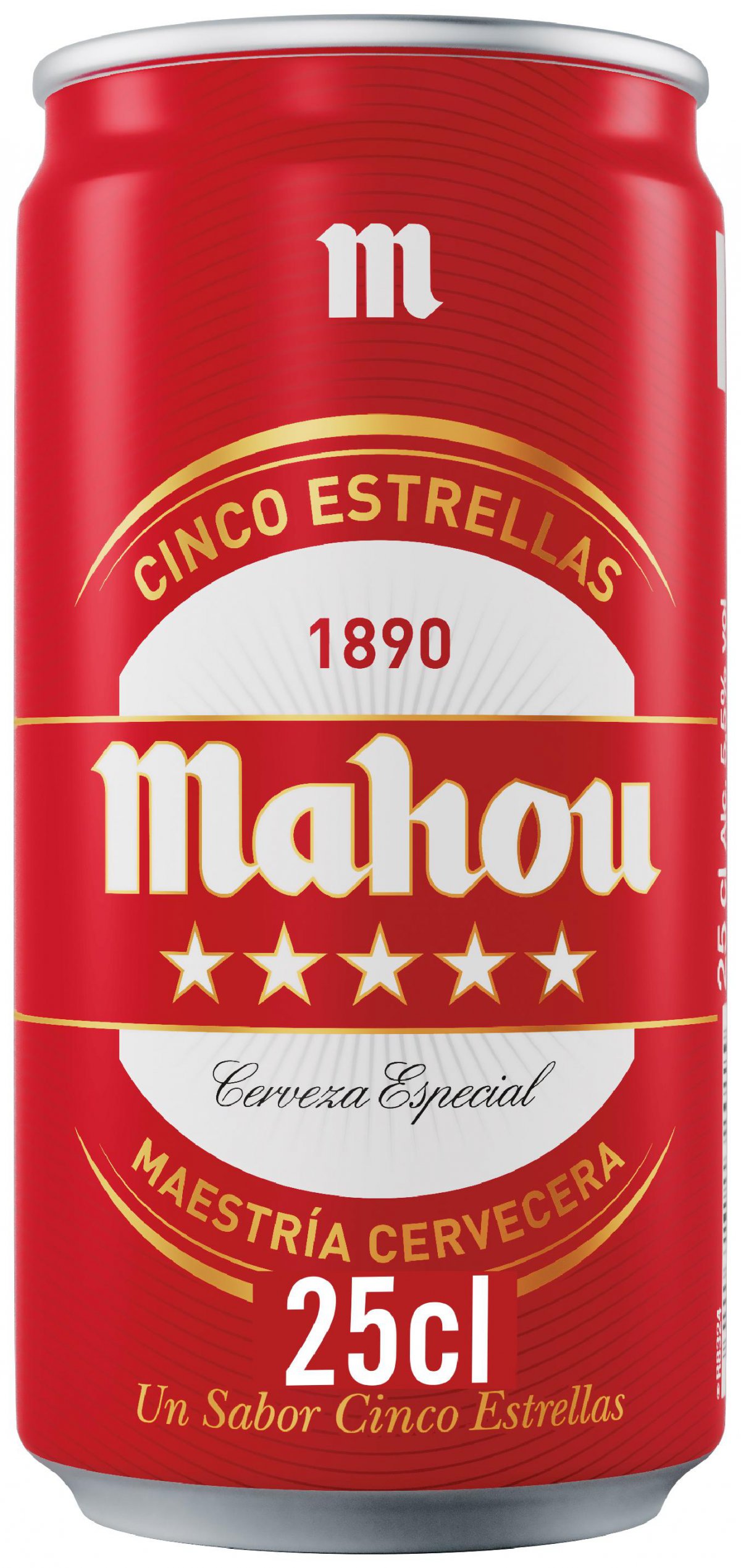 LATA SLEEK CERVEZA MAHOU 5 ESTRELLAS ESPECIAL 25 CL
