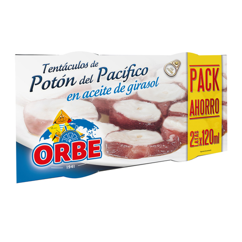 Tentáculos De Potón Del Pacífico En Aceite De Girasol Orbe 266g