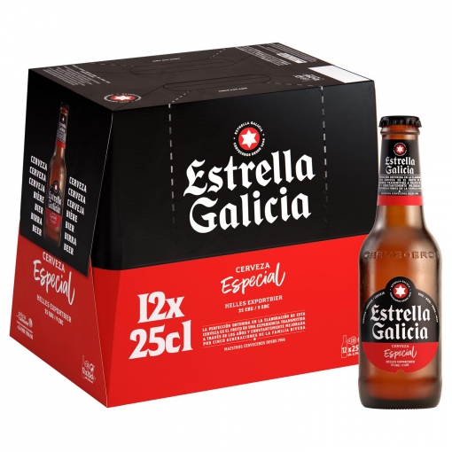 Cerveza ESTRELLA GALICIA Especial Pack 12 Botellas 25cl VNR Promo 11+1