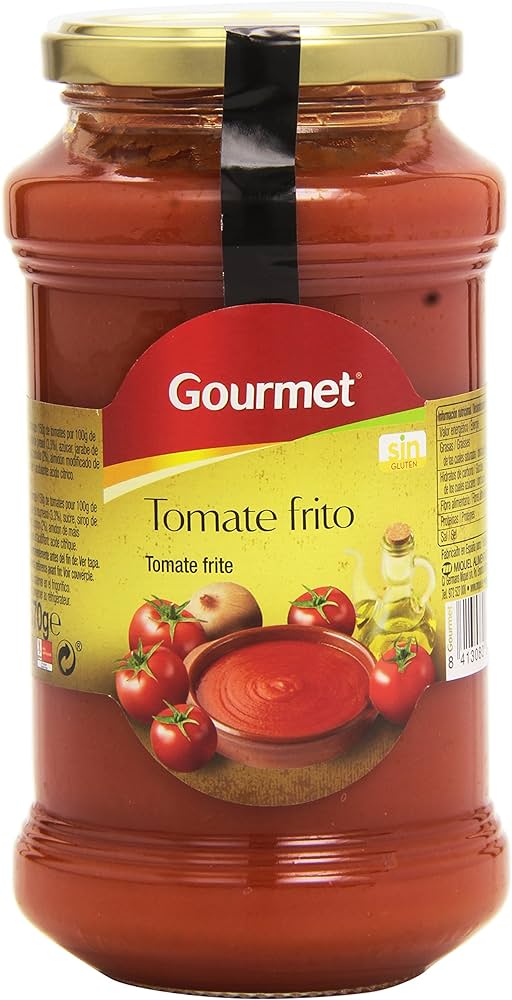 Tomate Frito', 'ingredientslist': 'tomate, Cebolla, Azucar, Jarabe De Glucosa, And Acido Citrico Y Especias.