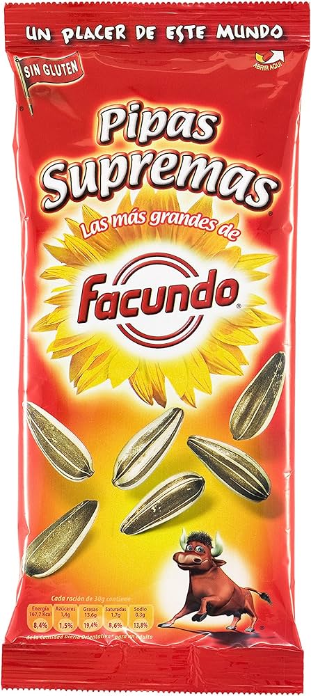PIPA DE GIRASOL FACUNDO SUPREMA BOLSA 120G TOSTADA
