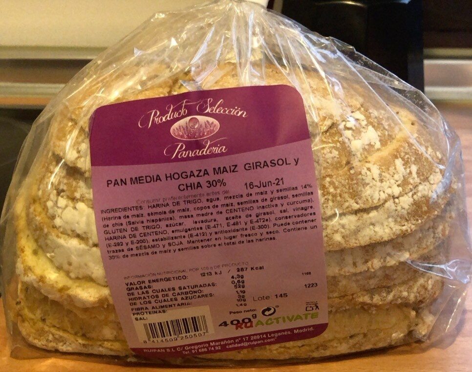 Pan De Hogaza Maiz Girasol Y Chia 30%