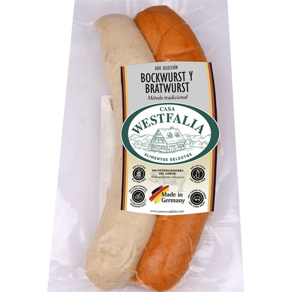Salchichas Bockwurst (cocida Y Ahumada) Y Bratwurst, En Tripa Natural