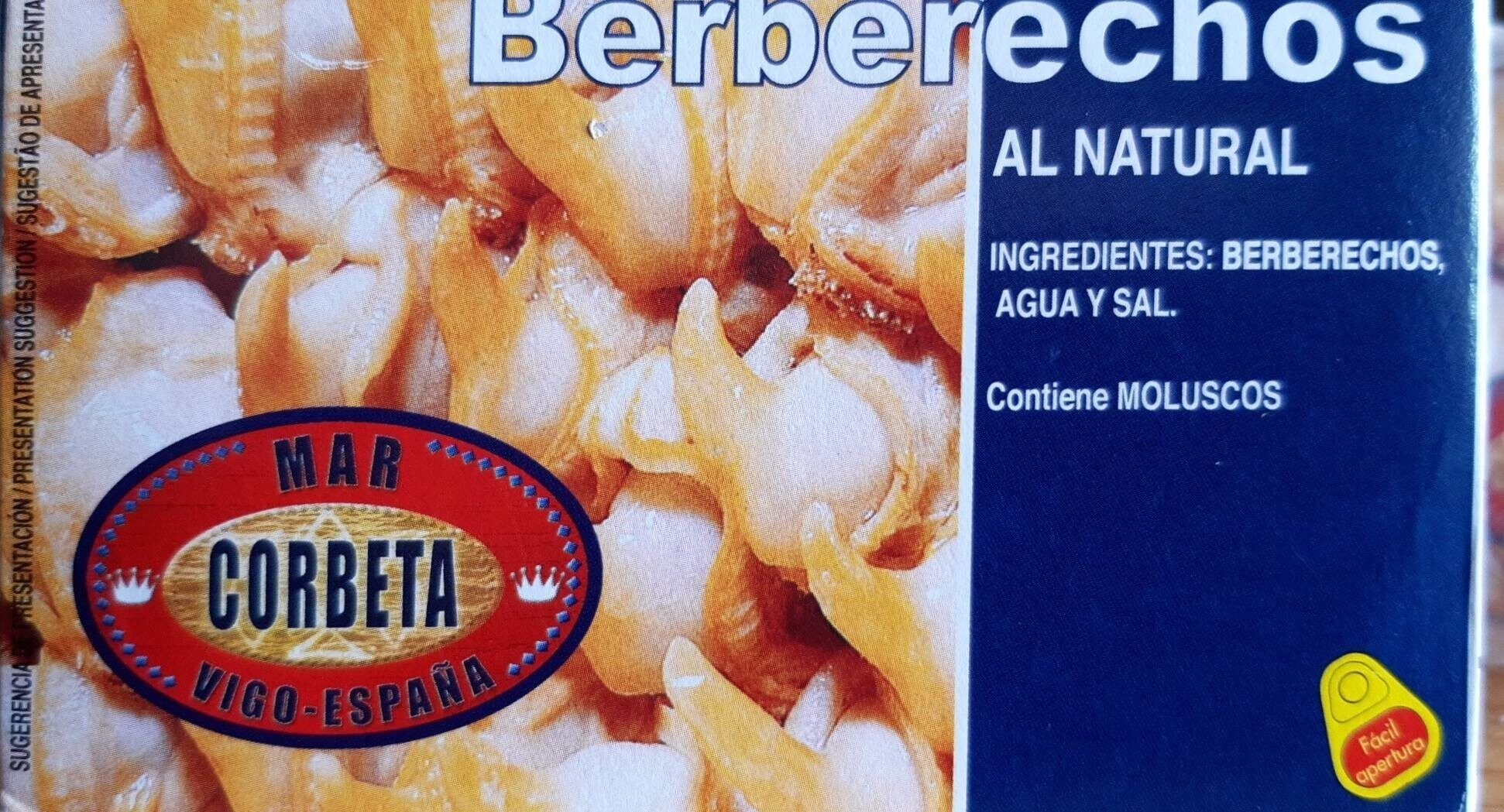 Berberechos Mar Corbeta', 'processing': False, 'labels': [], 'category': 'fish-can', 'servingsize': 100, 'origins': [], 'grade': 90, 'ingredientslist': 'berberechos, Agua Y Sal.