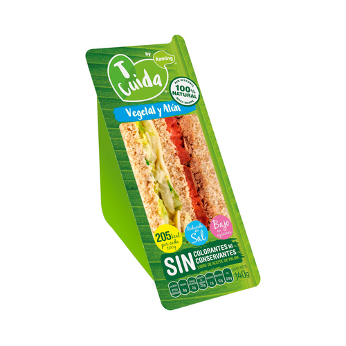 Sándwich T Cuida  Vegetal Ñaming Go 140g.