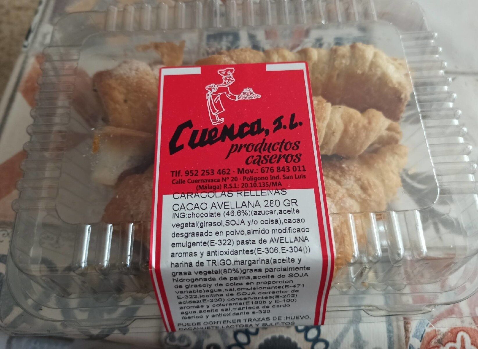 Caracola Rellenas De Chocolate