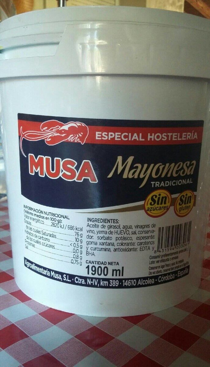 Mayonesa Musa Especial Hostelería