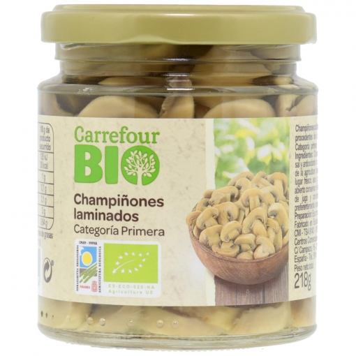 Champiñones Laminados Primera Ecológico Carrefour Bio 124 G.
