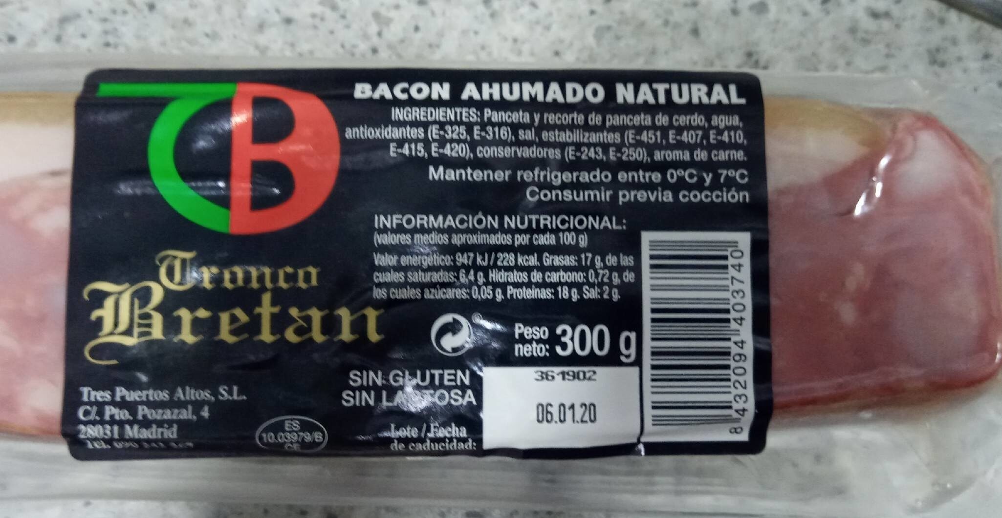 Bacon Ahumado Natural