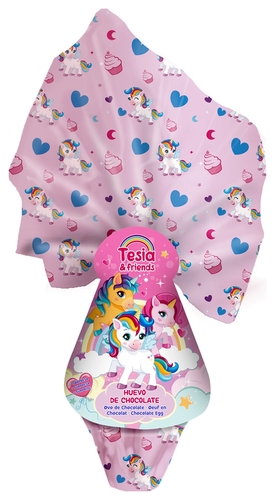 HUEVO CHOCOLATE PASCUA CON SORPRESAS UNICORNIO TESIA 120GR