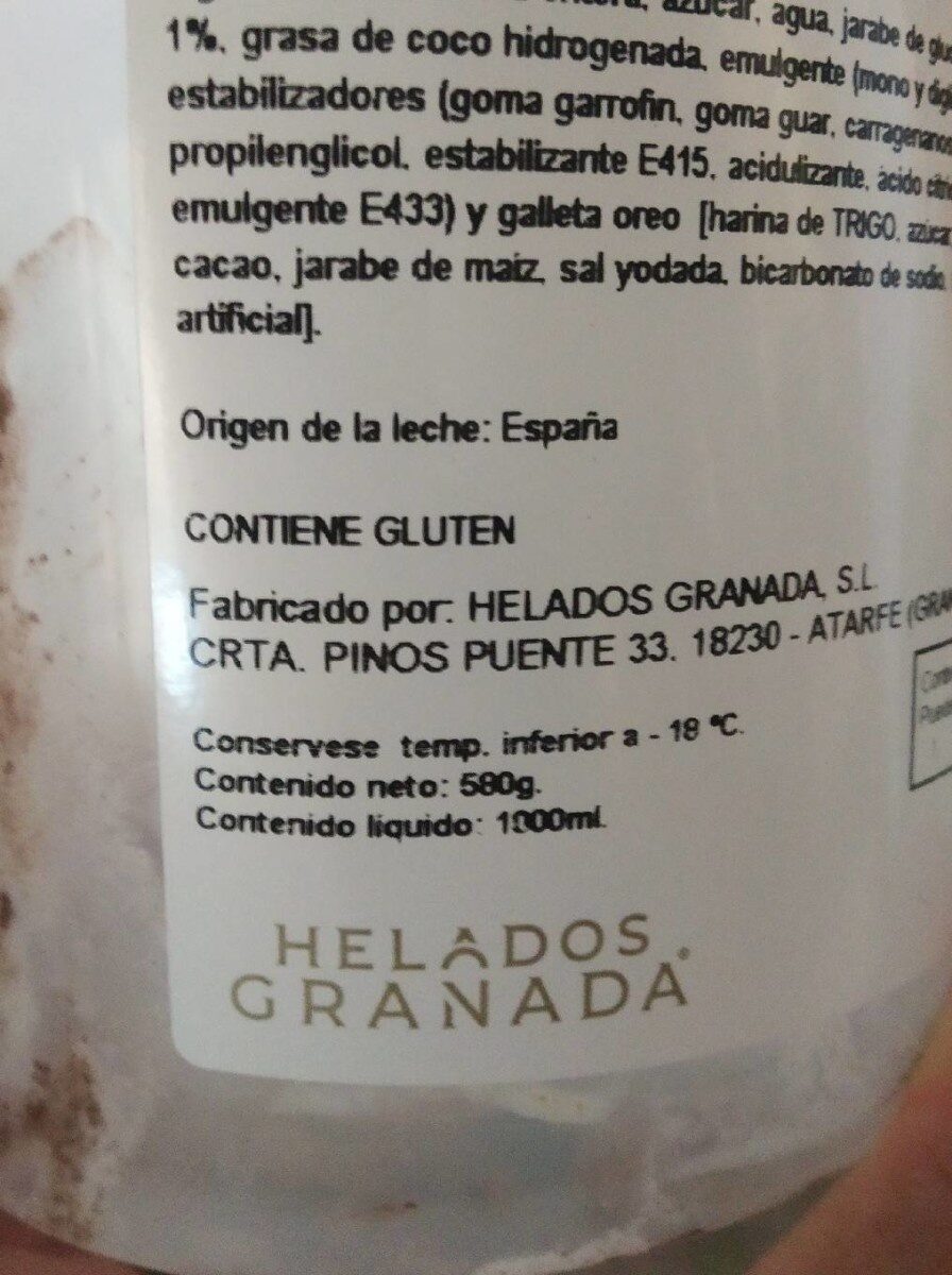 Helado Oreo