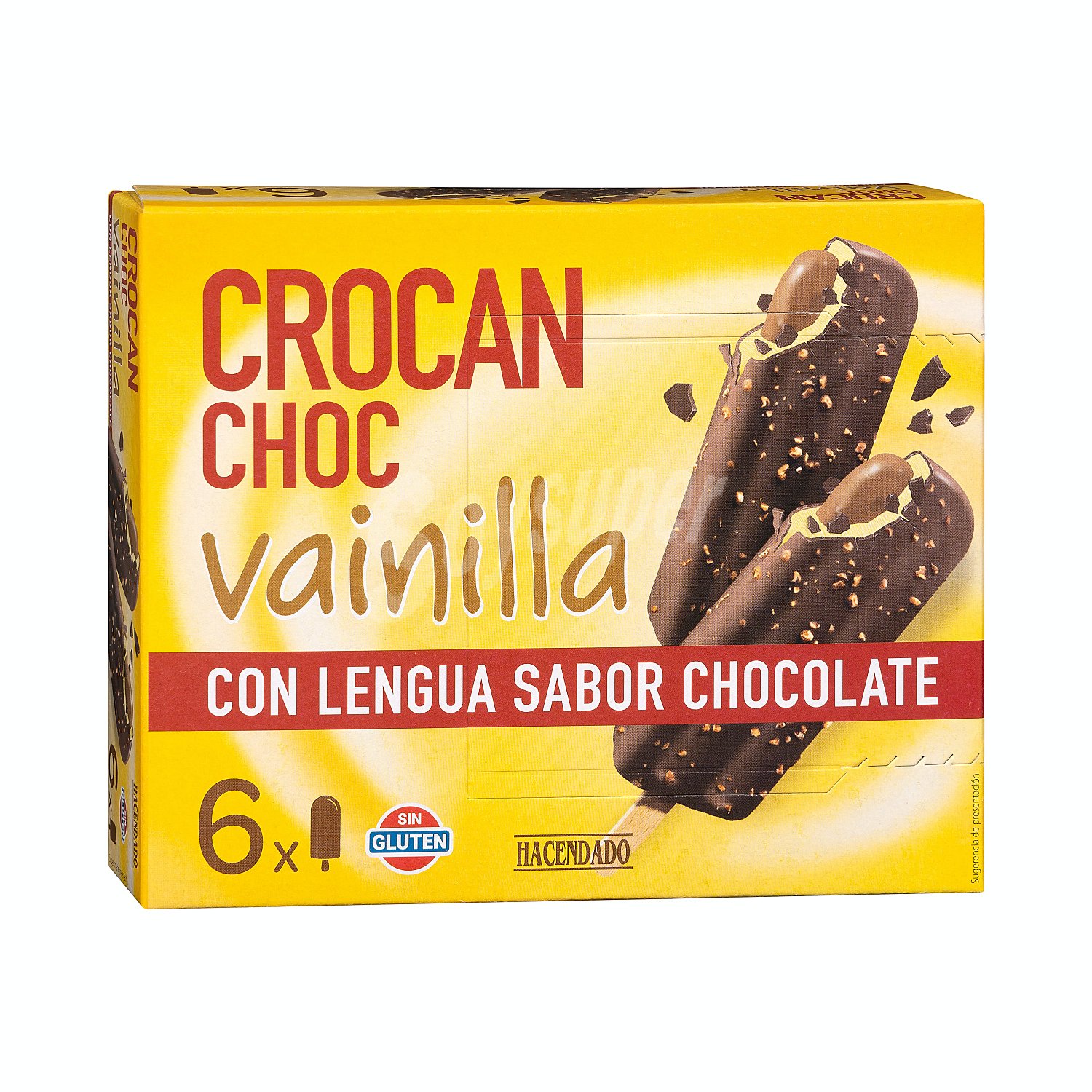 Helado Crocan Choc Vainilla Hacendado Sabor Chocolate