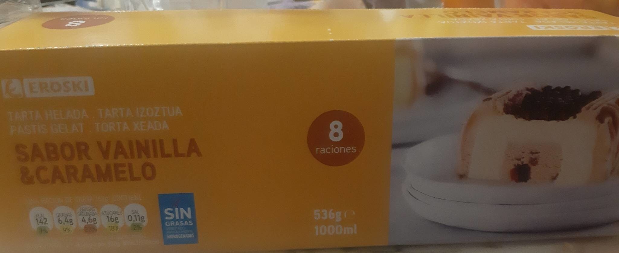 Tarta Helada Sabor Vainilla Y Caramelo