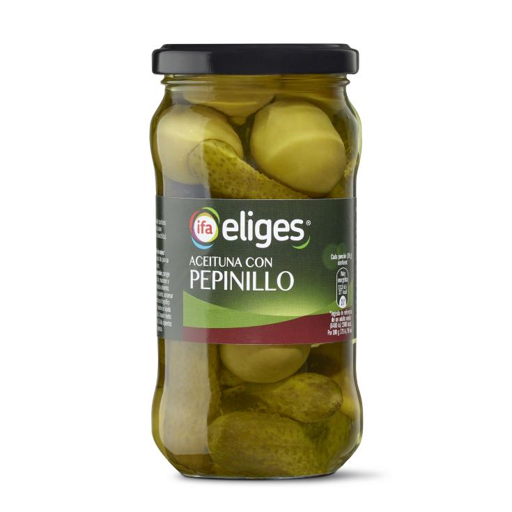 Eliges Aceituna Con Pepinillos Tarro Neto 345 Escurrido 180g
