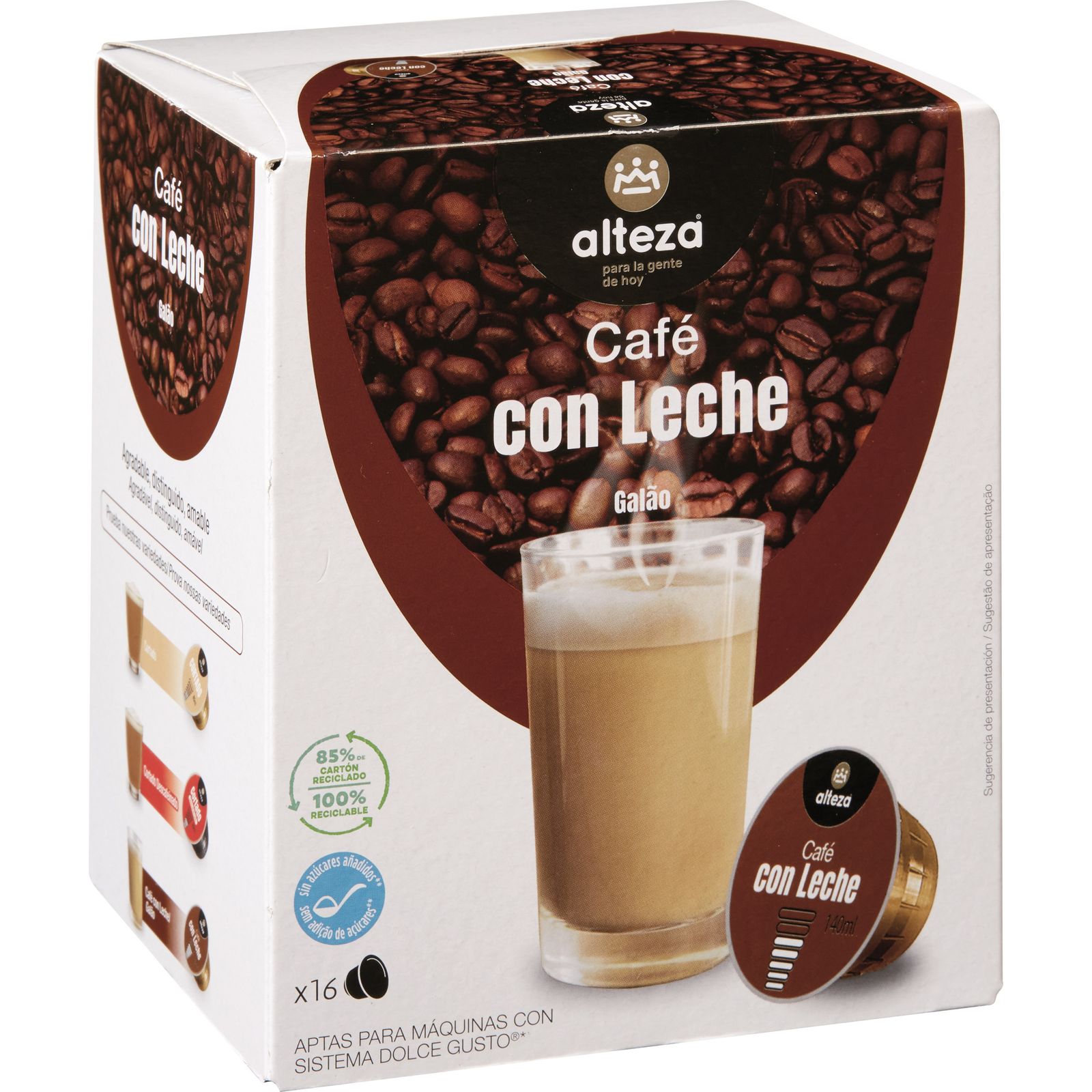 Café Con Leche En Cápsulas Compatibles Con Dolce Gusto(R)