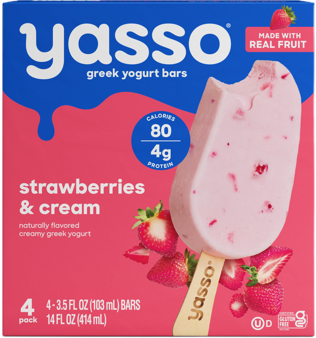 Strawberries & Cream Greek Yogurt Bars