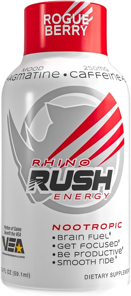 Rhino Rush New Energy Shots Extra Strength Caffeine