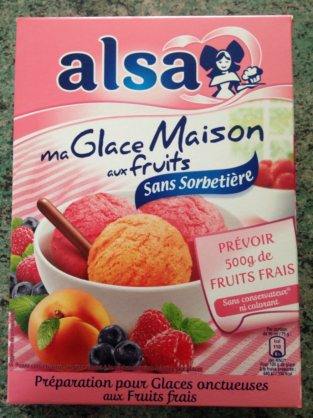 Alsa, Ma Glace Maison Aux Fruits, 200 Gr