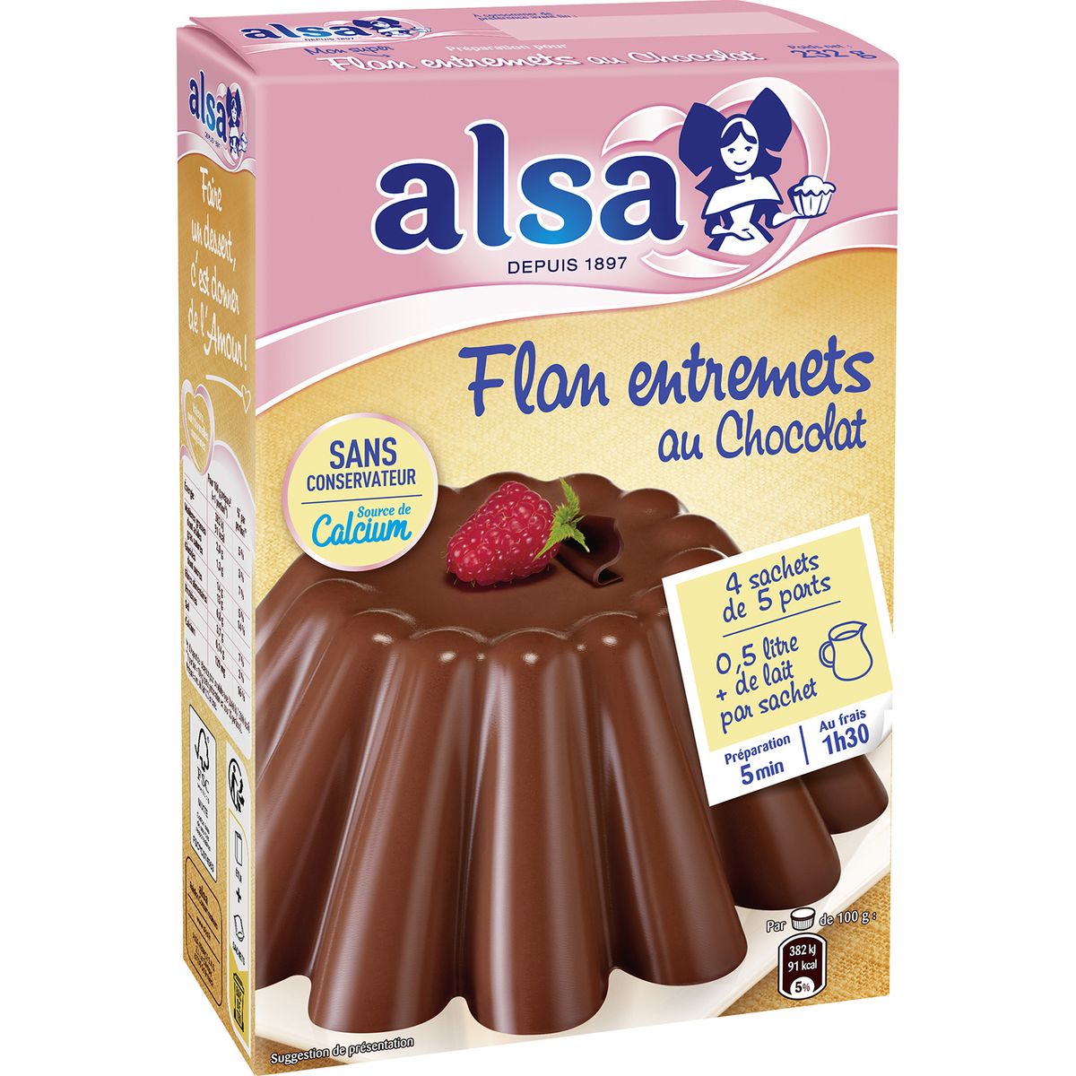Entremet Flan Au Chocolat Préparation Alsa