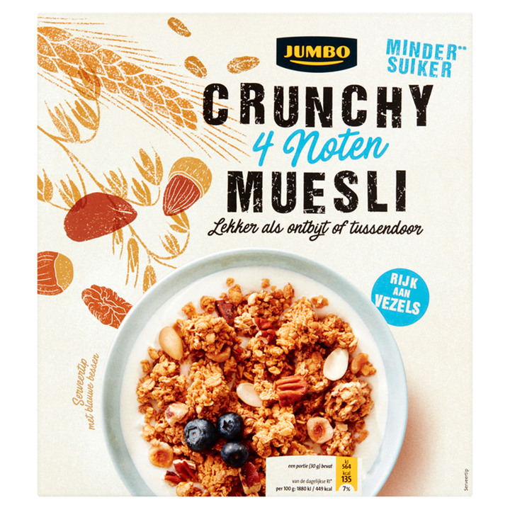 Crunchy 4 Noten Muesli