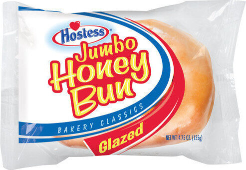Jumbo Honey Bun With Vanilla Glazed