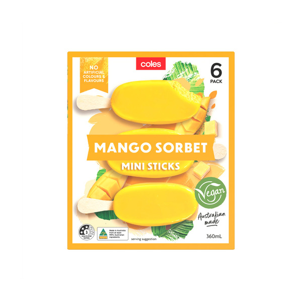 Mango Sorbet Mini Sticks
