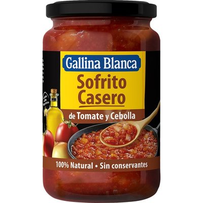 Sofrito Casero De Tomate Y Cebolla Gallina Blanca Sin Gluten Tarro 350 G. Sofrito Casero De Tomate Y Cebolla Gallina Blanca Sin Gluten Tarro 350 G.