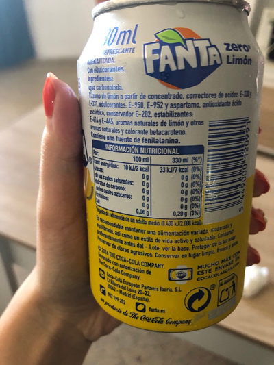 Fanta limón zero Fanta limón zero