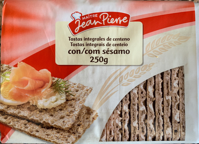 Tostas integral de centeno con sésamo Tostas integral de centeno con sésamo