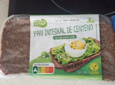 Pan integral de centeno Pan integral de centeno