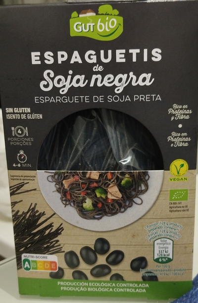 Espaguetis de soja negra Espaguetis de soja negra