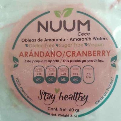 Obleas de amaranto y arándanos Obleas de amaranto y arándanos