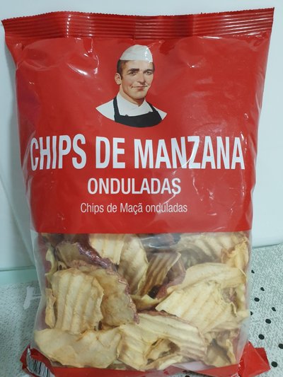 Chips de manzana onduladas Chips de manzana onduladas