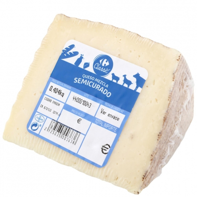Queso De Mezcla Semicurado Carrefour Classic Cuña De 500 G Aprox Queso De Mezcla Semicurado Carrefour Classic Cuña De 500 G Aprox