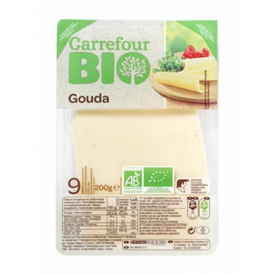 Queso Gouda Lonchas Ecológico Carrefour Bio 200 G. Queso Gouda Lonchas Ecológico Carrefour Bio 200 G.