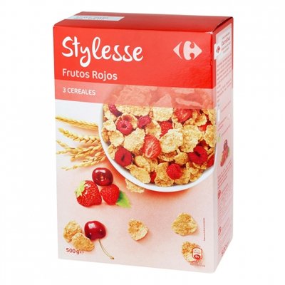 Cereales Con Frutos Rojos Stylesse Carrefour 500 G. Cereales Con Frutos Rojos Stylesse Carrefour 500 G.