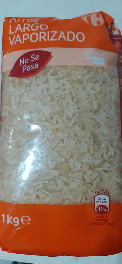 Arroz largo vaporizado Arroz largo vaporizado