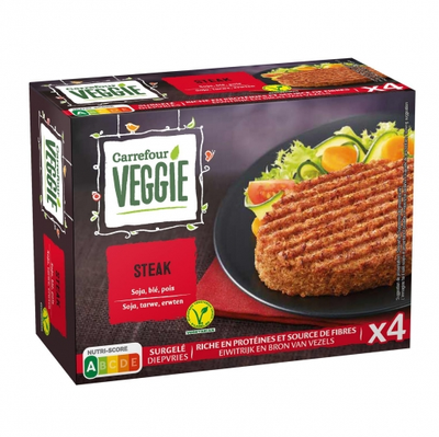 Steak Vegetal Carrefour Veggíe 400 G. Steak Vegetal Carrefour Veggíe 400 G.