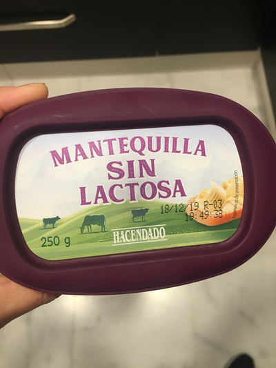 Mantequilla sin lactosa Mantequilla sin lactosa